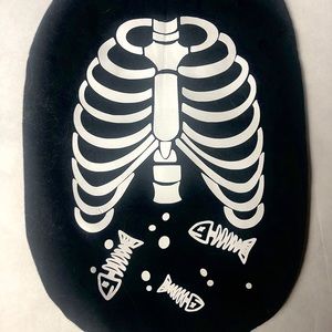 Cat skeleton costume in black and white Halloween